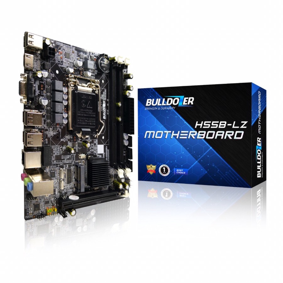 MOTHERBOARD BULLDOZER H55 MAINBOARD SOCKET 1156 INTEL LGA 1156 -GARANSI RESMI-