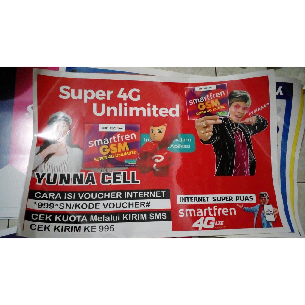 

Poster Bawah etalase Smartfren Custom