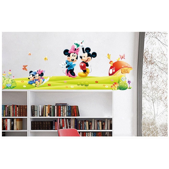 RELIZA WALL STICKER MICKEY BUKIT KARTUN MOUSE ANAK KIDS DF5086 STIKER DINDING