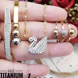 Titanium Set Perhiasan Wanita F835L