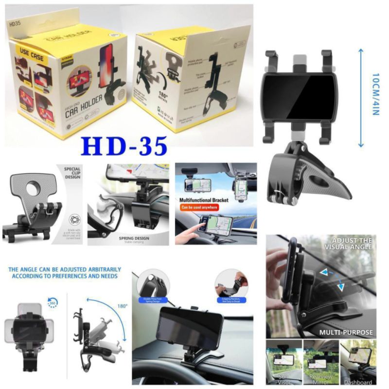 HD-35 Holder Mobil MultiFungsi kaca Spion Tengah/Holder Hp Dashboard Holder HD-35