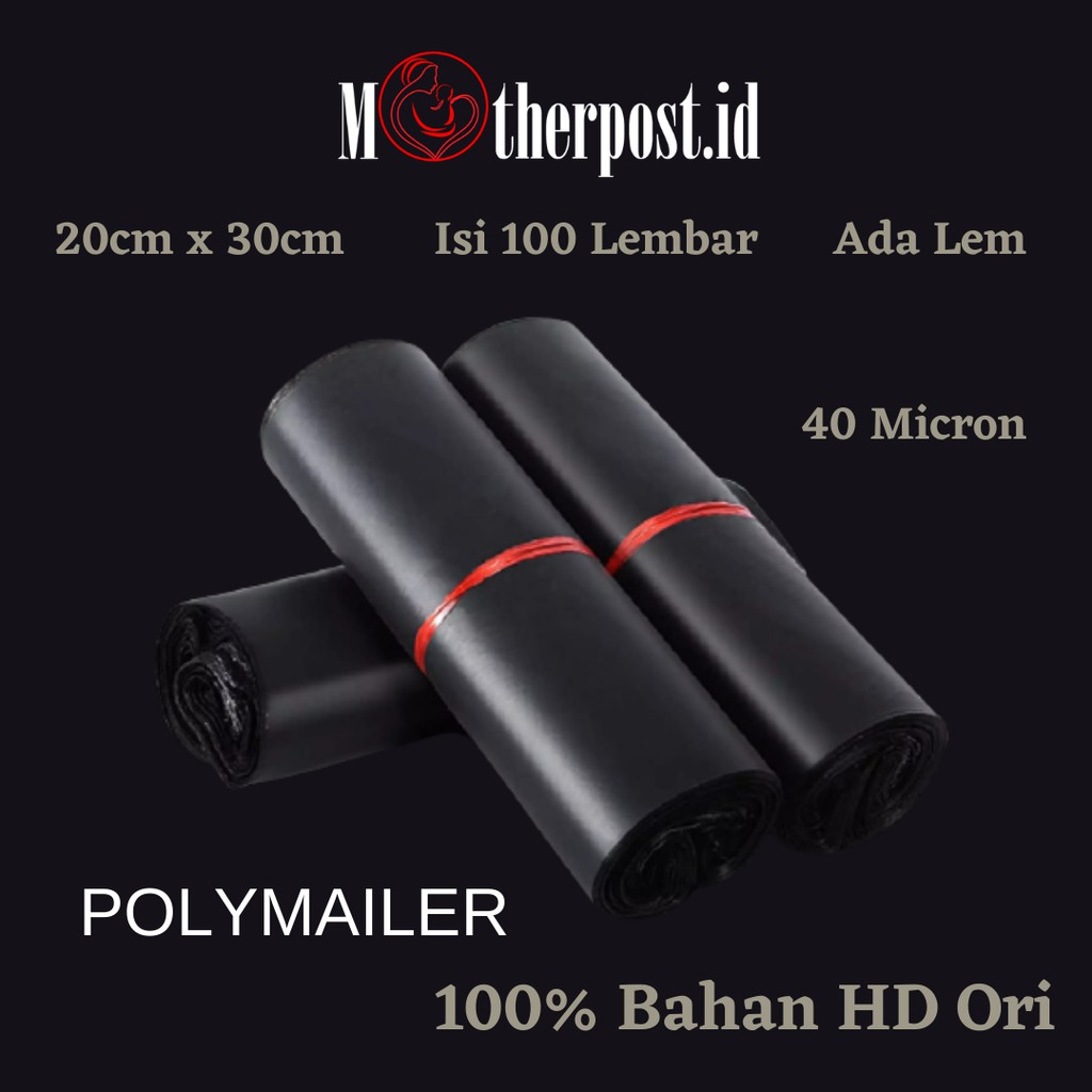 

MOTHERPOST PLASTIK POLYMAILER HD HITAM ±100PCS 20x30CM PLASTIK POLYMAILER DOVE HITAM