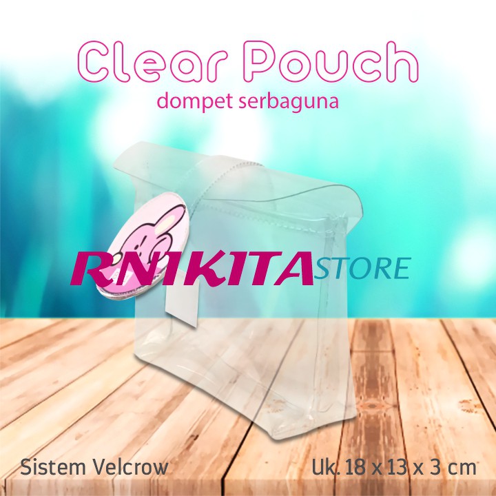 DOMPET MASKER CLEAR POUCH - Dompet Transparan Serbaguna