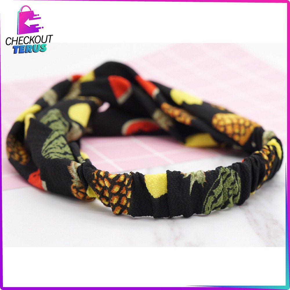 CT C63 C66 Bando Korean Style Aksesoris Rambut Wanita Bandana Bahan Rajut Karet Elastis Woman Fashion Headband