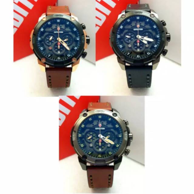 Jam Tangan Expedition 6787 Pria Kulit Original