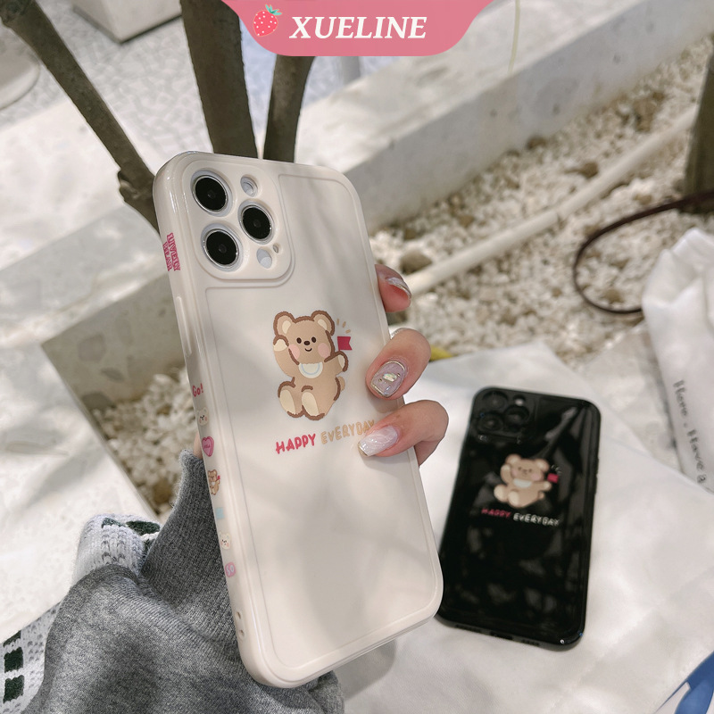 Soft Case Silikon Tpu Motif Kartun Beruang Untuk Iphone 7 8 Plus 7 8 Se X Xs Xr Max 11 12 Pro Max Xueling