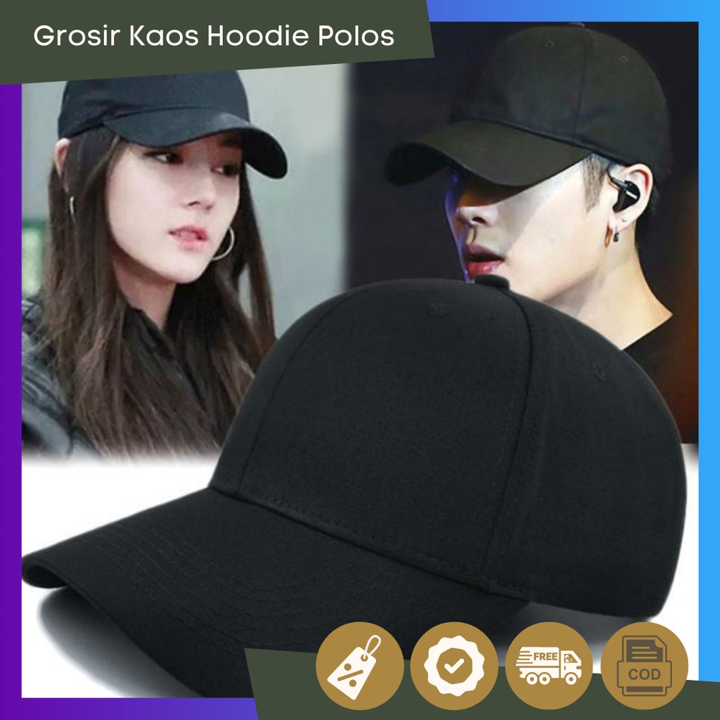 Promo Bayar Ditempat Topi Pria Baseball Polos Wanita Unisex PoloCaps Premium Termurah Warna Komplit