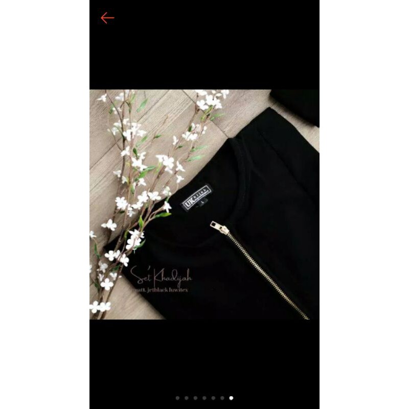 Set Khadijah Syari Gamis Jetblack