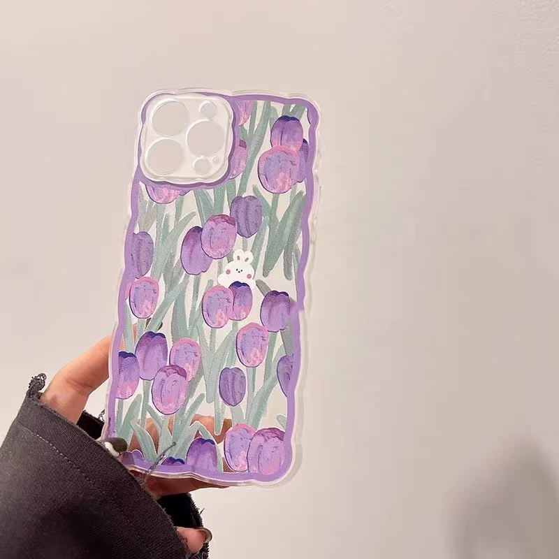 Soft Case Silikon TPU Transparan Motif Kelinci Untuk IPhone 12 13 Se 2020 6 6S 7 8 Plus X XS XR 11 Pro Max