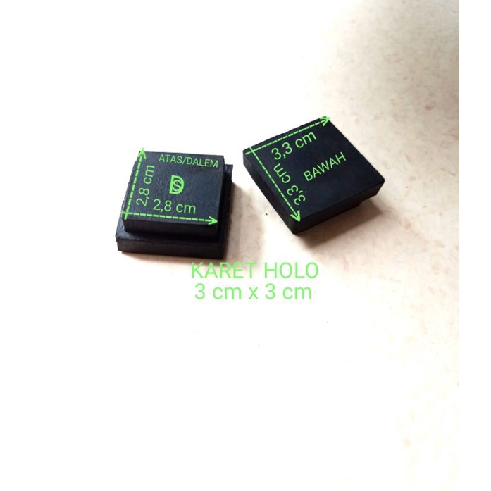 Karet holo 3x3 cm