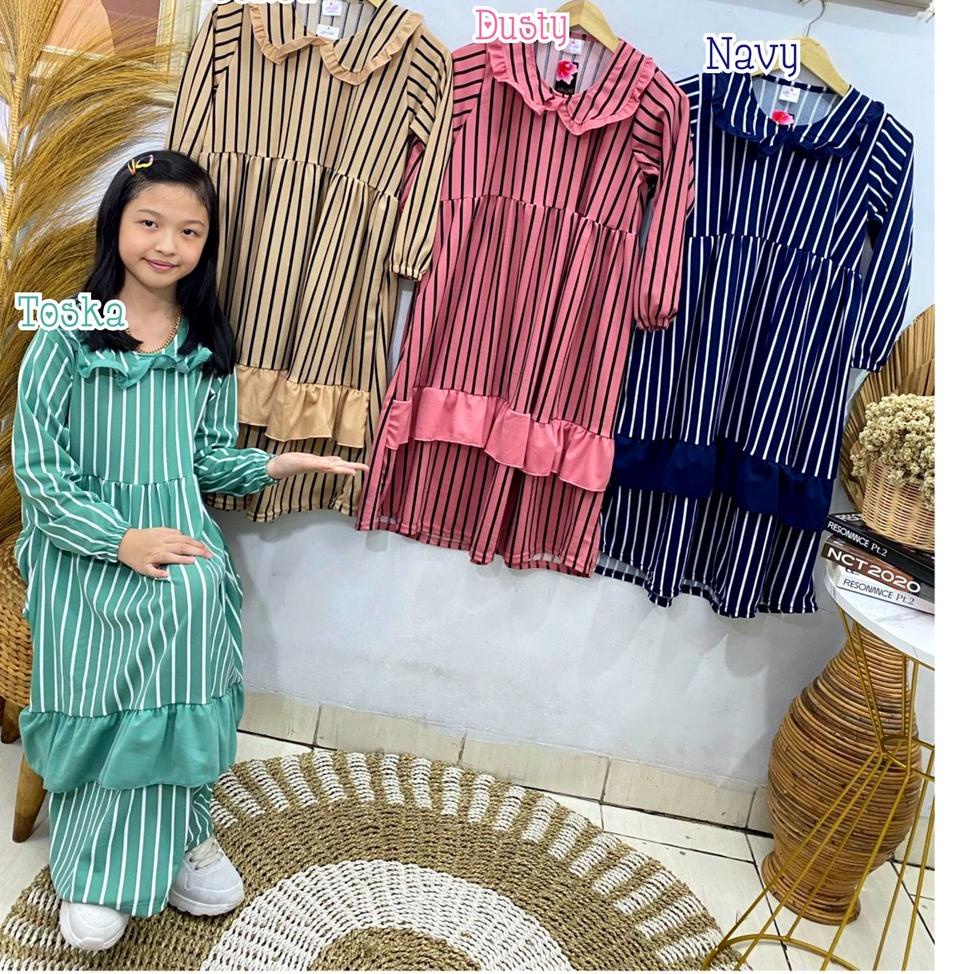 ♥NEW♥ GAMIS ANAK LATIN FASHION 6-10 TAHUN BAHAN VOXY grosir