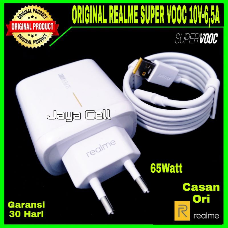 Charger Realme Narzo 20 pro Super Dart 65 Watt ORIGINAL 100% USB C