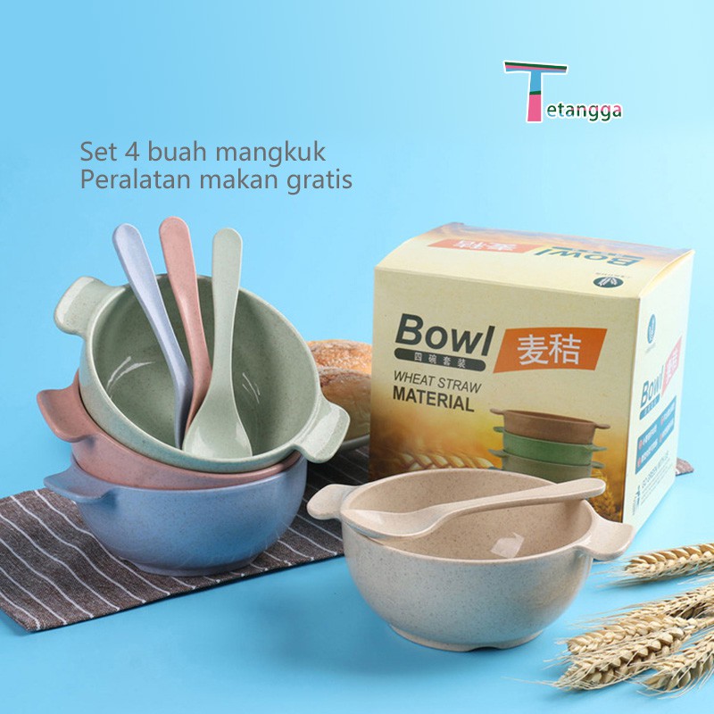 Set Mangkuk Tempat Makan Anak - Wheat Straw Character Bowl for Toddler Mangkuk Binaural VS-13