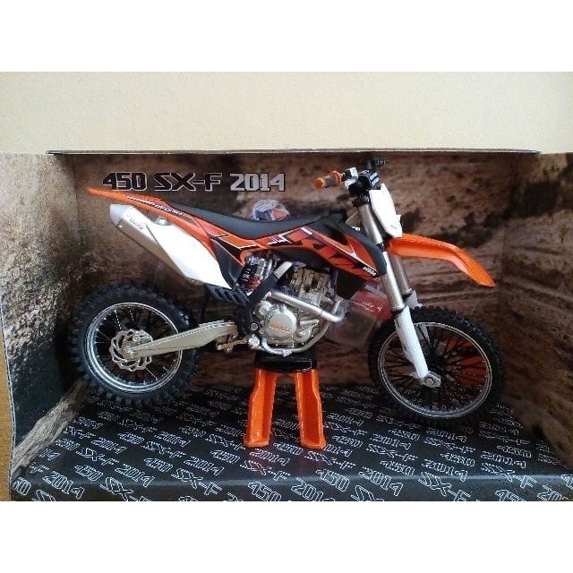 DISKON MINIATUR MOTOR TRAIL KTM 450 SXF 2014 DIECAST MOTOCROSS ASLI ORIGINAL