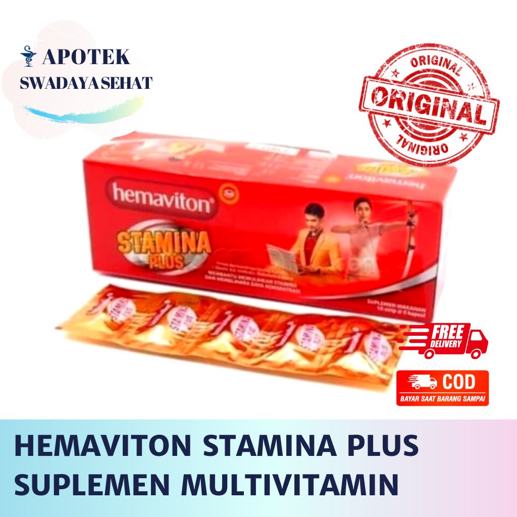 HEMAVITON STAMINA Strip - Multivitamin Suplemen Daya Tahan Konsentrasi Otak 5 Tablet