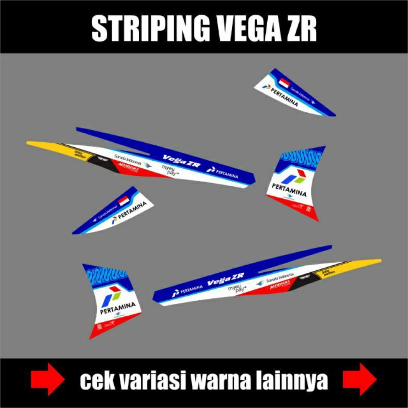 Decal Stiker Striping Yamaha VEGA ZR / striping list Variasi VEGA ZR MANDALIKA