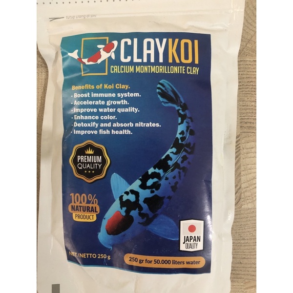 CLAY KOI CLAYKOI CALCIUM MONTMORILLONITE CLAY PENJERNIH KOLAM KOI BAKTERI PROBIOTIK STARTER