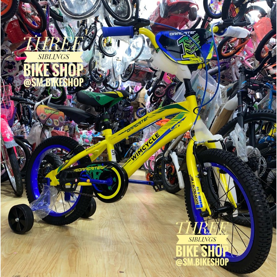 SEPEDA BMX ANAK WIMCYCLE DRAGSTER 16 INCH WARNA KUNING