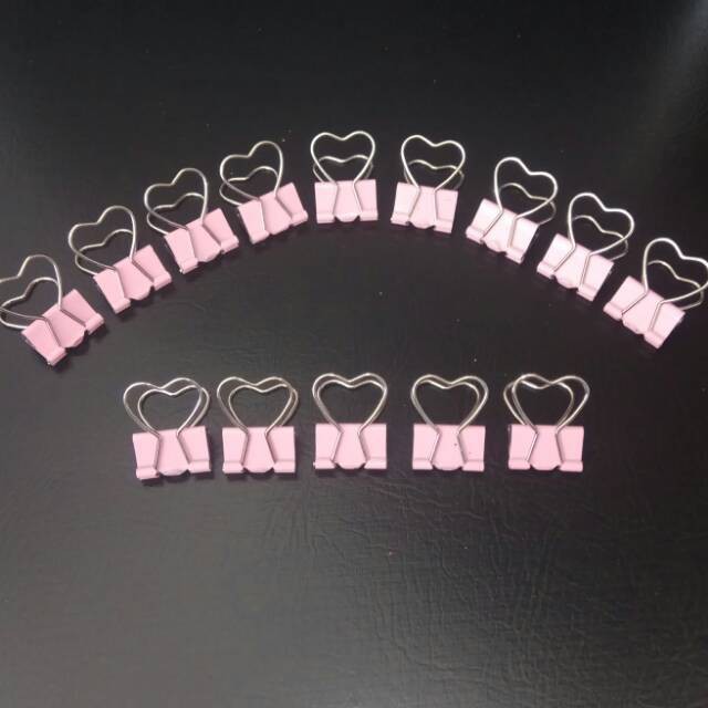 

BIRDER CLIP PENJEPIT KERTAS PINK LOVE--grosir--