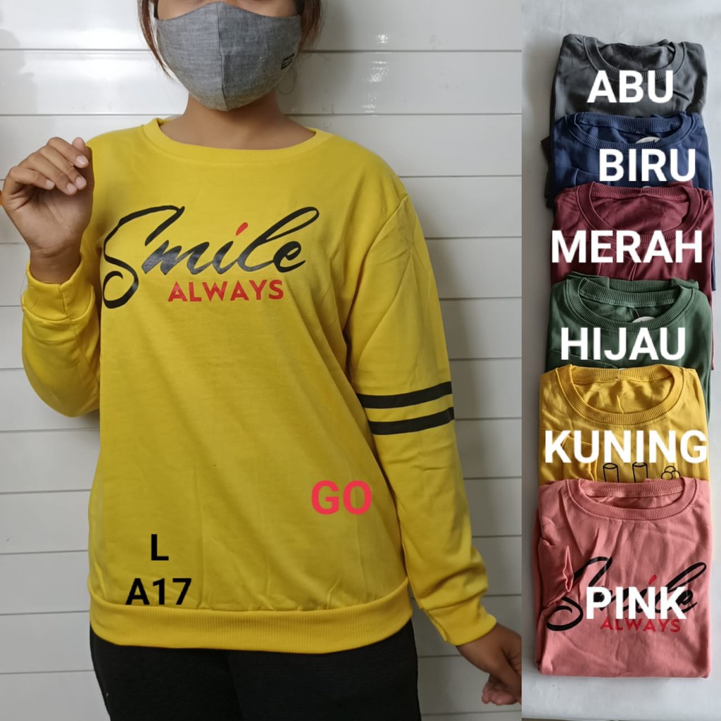 agoNEW ARRIVAL S.DAY PRODUCTS... Sweater cewek lengan panjang^^ Sweater cewek motif huruf garis salu