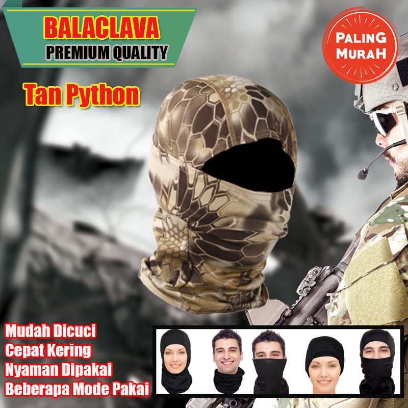 Buff Balaclava Sarung Kepala Masker Pelindung Muka Motor Paintball