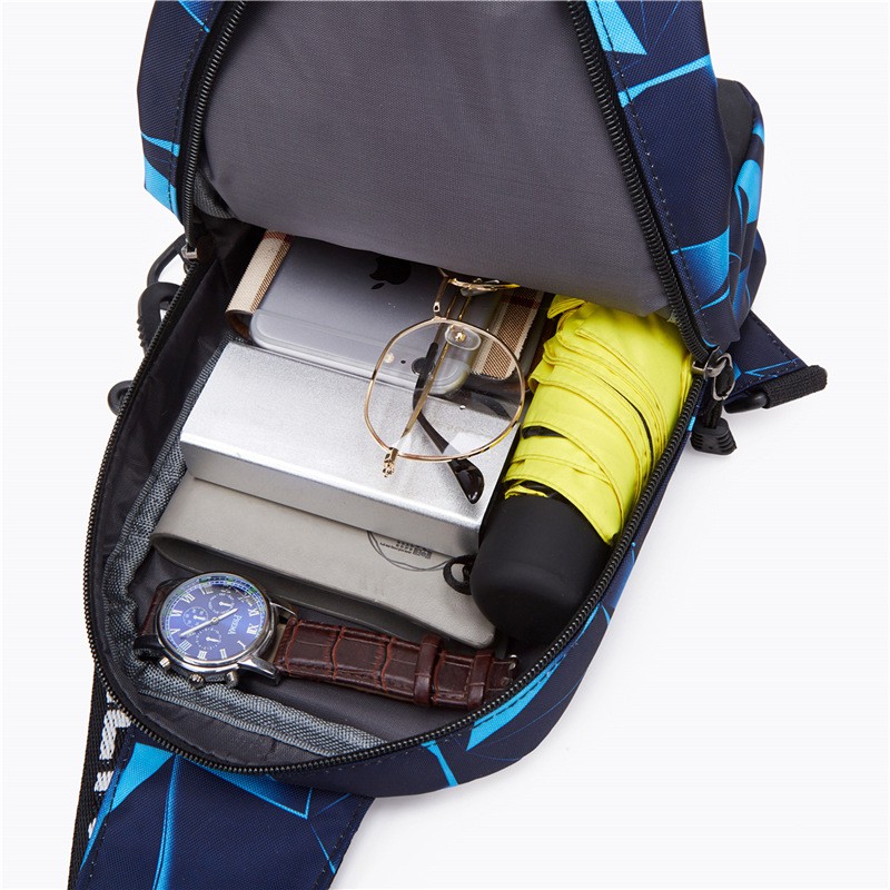 COD Highland Tas Selempang Pria Casual Anti Air Sling Bag Luminous Kanvas IMPORT TS409