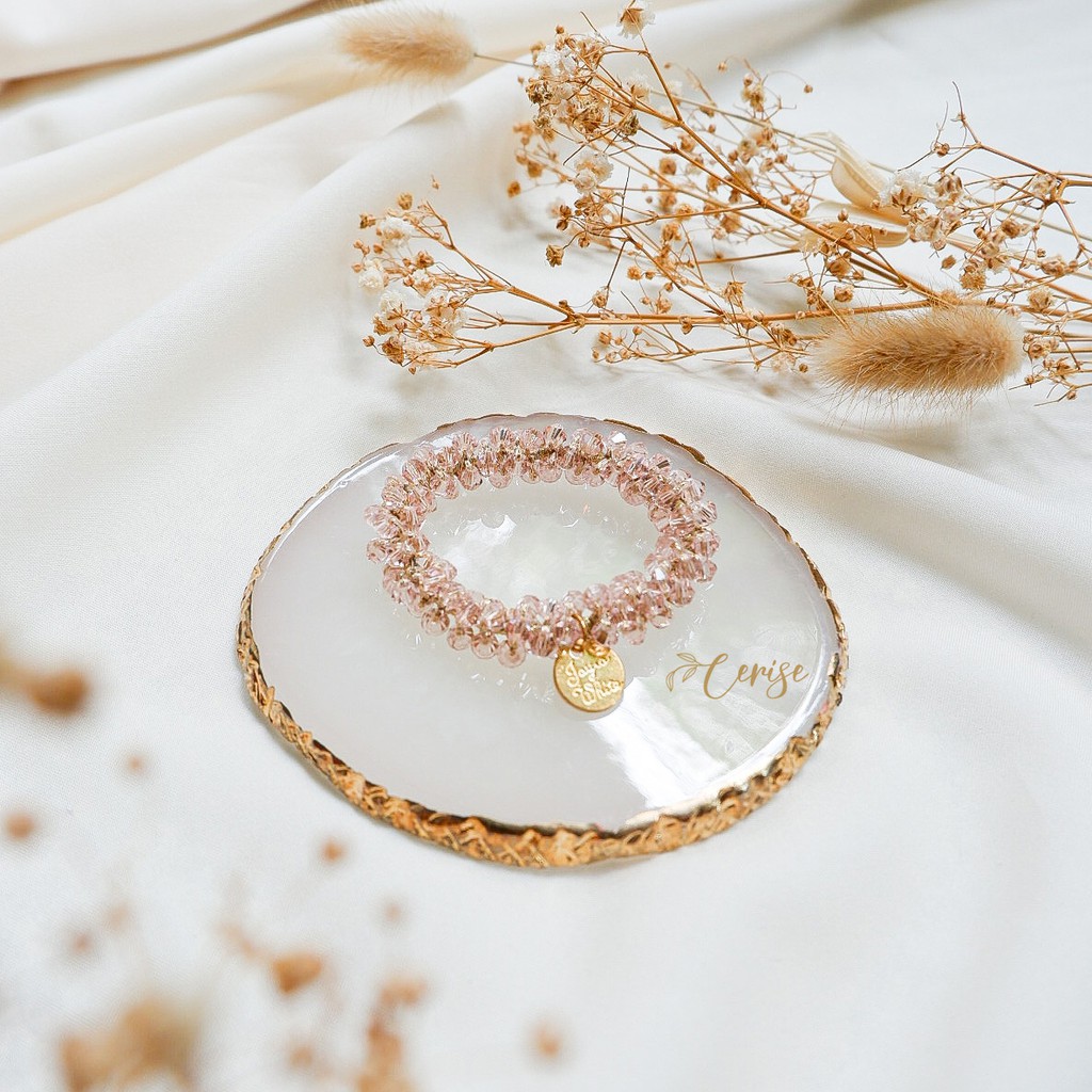 Crystal Hair tie | Ikat rambut korea kristal mewah aksesoris wanita