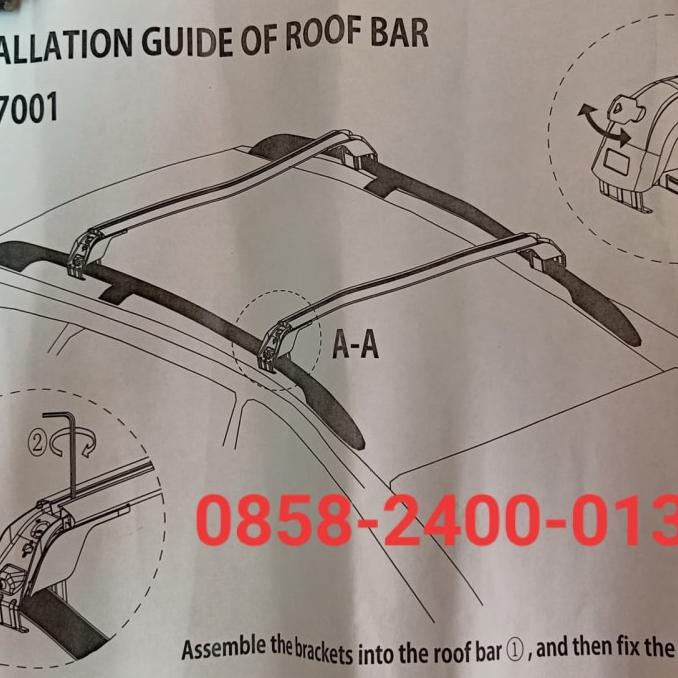 Cross Bar Roof Rack Jepit Ke Roof Rail Khusus All New Terios Rush
