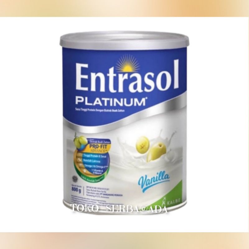 

Entrasol platinum 800gr vanila / Susu tinggi protein