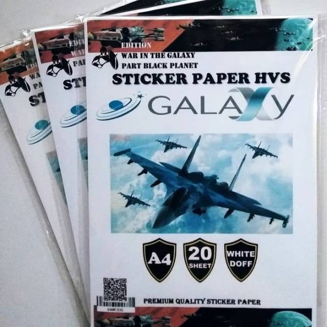 

Kertas Sticker A4 Galaxy Putih Dof Isi 20 Lembar