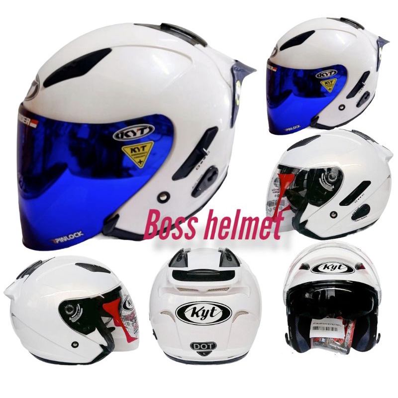 PROMO HELM KYT GALAXY PUTIH  PAKET GANTENG ORIGINAL KYT FREE KACA ORI KYT