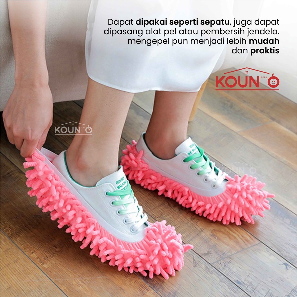 Kain Lap Pel Pembersih Lantai Kaki Sepatu Alat Pembersih Jendela Micro Fiber Cleaning Mop Shoes