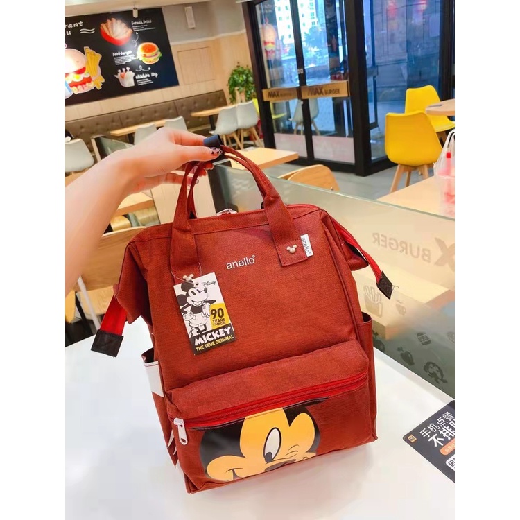 ZC 6521 RISCE TAS RANSEL MICKEY MOUSE ANELLO IMPORT WANITA CEWEK PEREMPUAN JAKARTA BATAM CR 7259