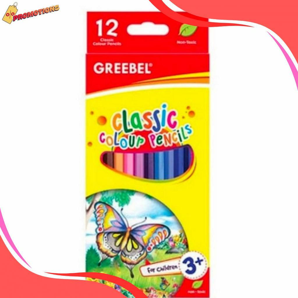 

DIJAMIN ORI Pensil Warna Greebel Classic 12 Warna Ukuran Panjang