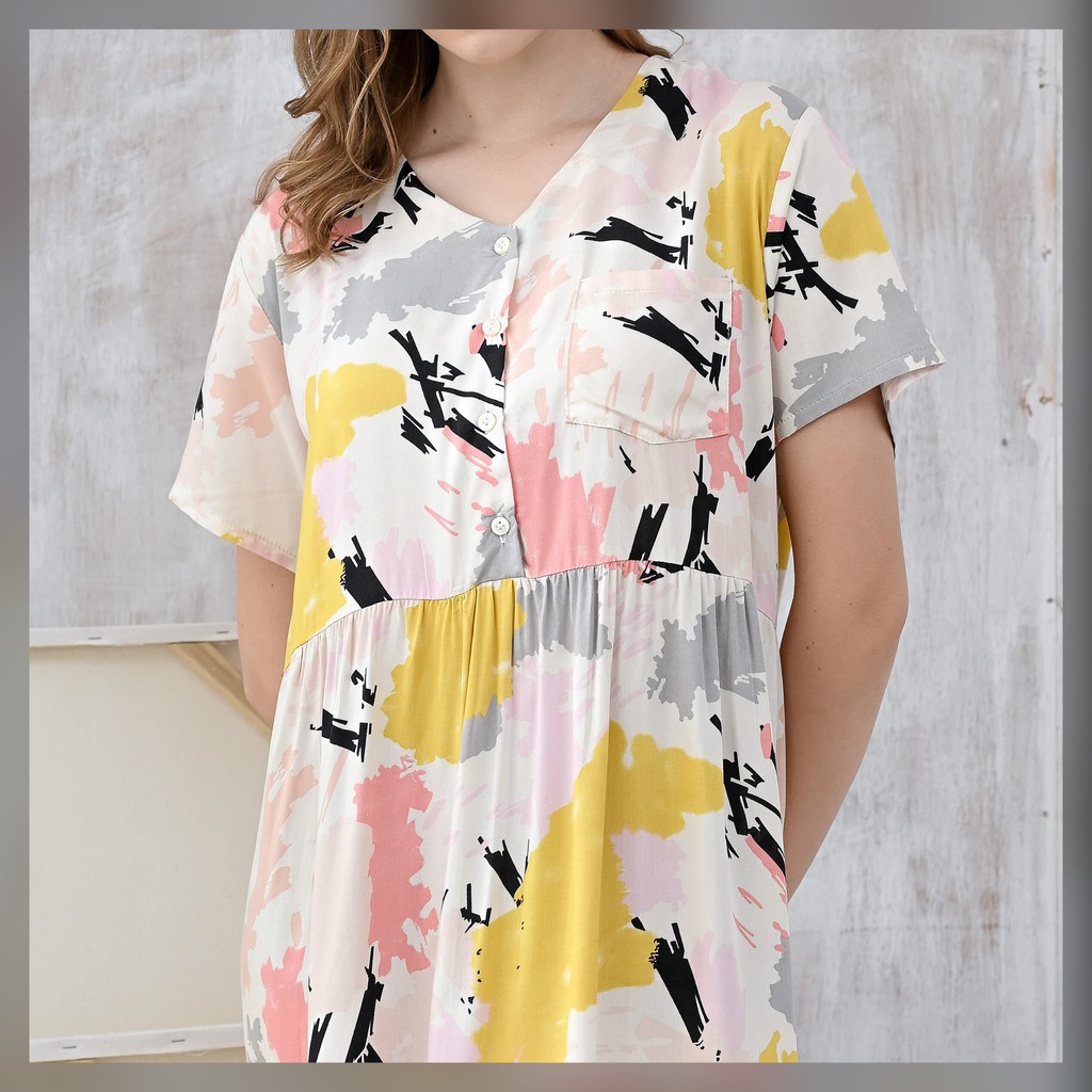 Julia Nightdress - Piyama / Daster Rayon Premium by RAHA Sleepwear-Color Blast