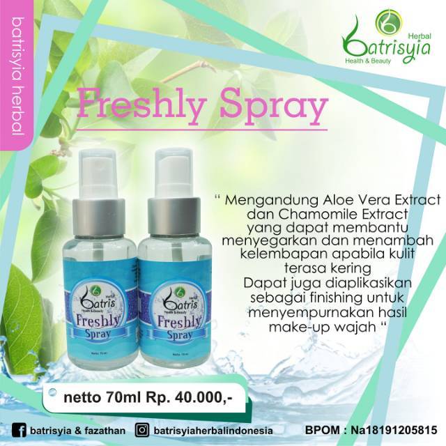 SPRAY WAJAH BATRISYIA PENYEGAR WAJAH BEAUTY SPRAY