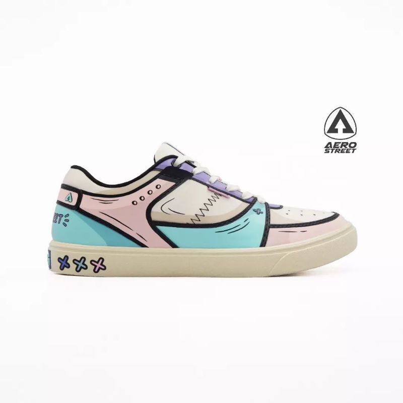 Aerostreet 2D Hoops Low Krem Toska Pink Size 39