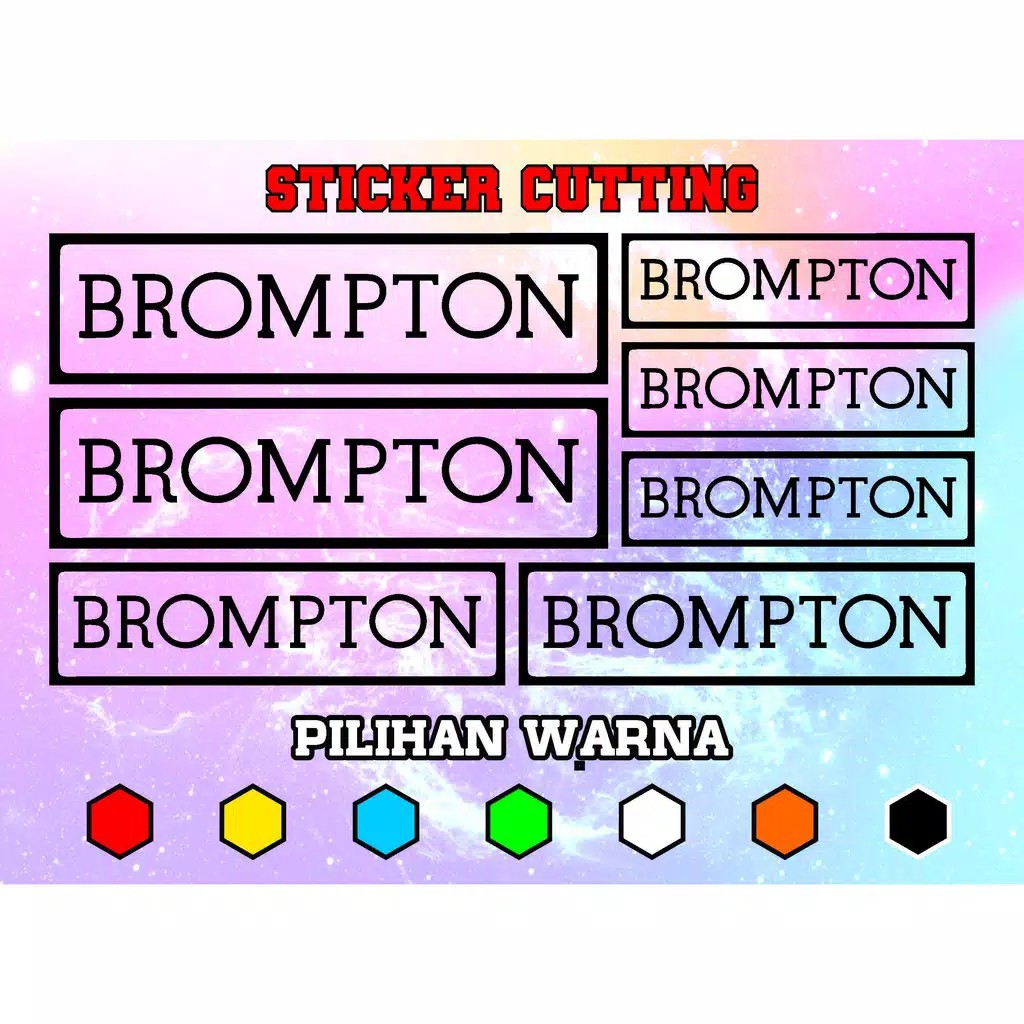 Cutting Sticker Brompton - Bike Set