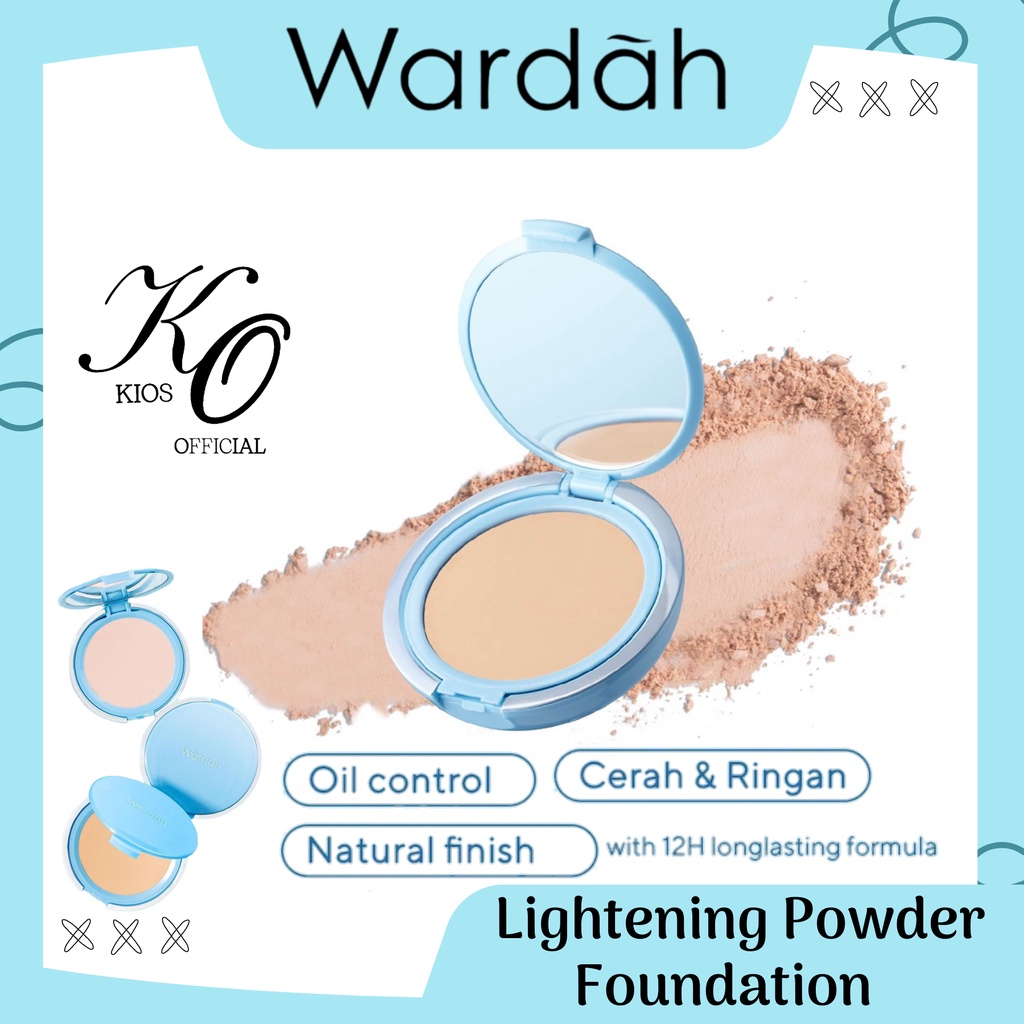 Wardah Lightening Powder Foundation Light Feel &amp; Extra Cover | Bedak | Foundation