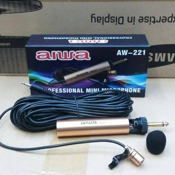 READY COD ORIGINAL MIC JEPIT AIWA AW 221 MICROPHONE CLIP ON AIWA AW221 MIC IMAM MASJID