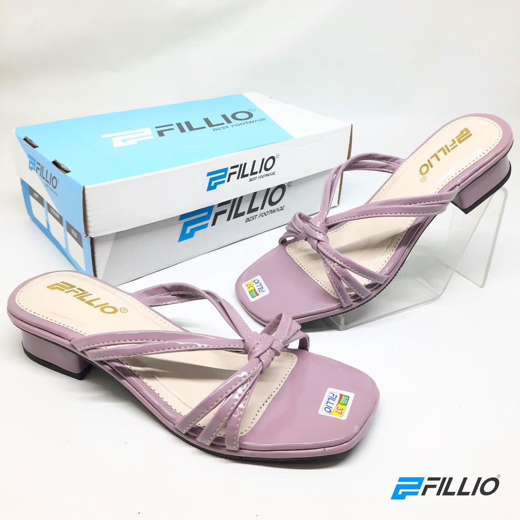 Sandal Heels Wanita Hak Tahu 3cm Fillio K07 Terbaru