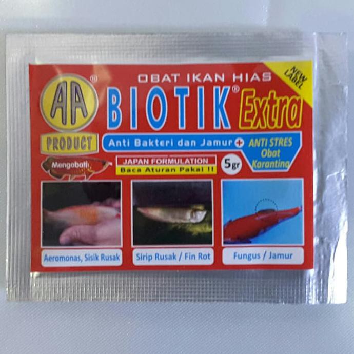 

Obat Ikan Serbuk AA Product Biotik Extra 2 gr / 1 Sachet