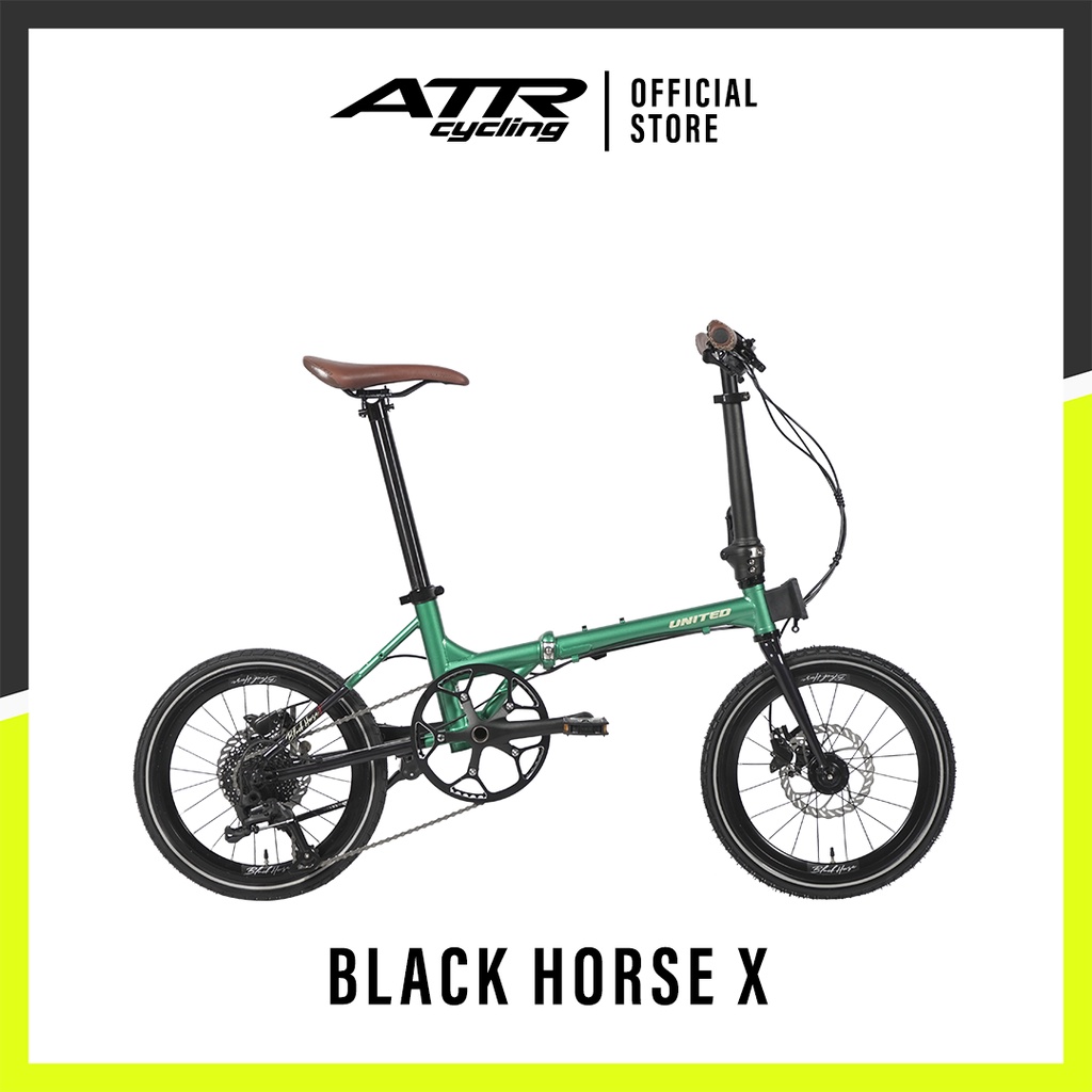 Sepeda Lipat Folding Bike 16-10 UNITED BLACK HORSE X (20.1) GNBK