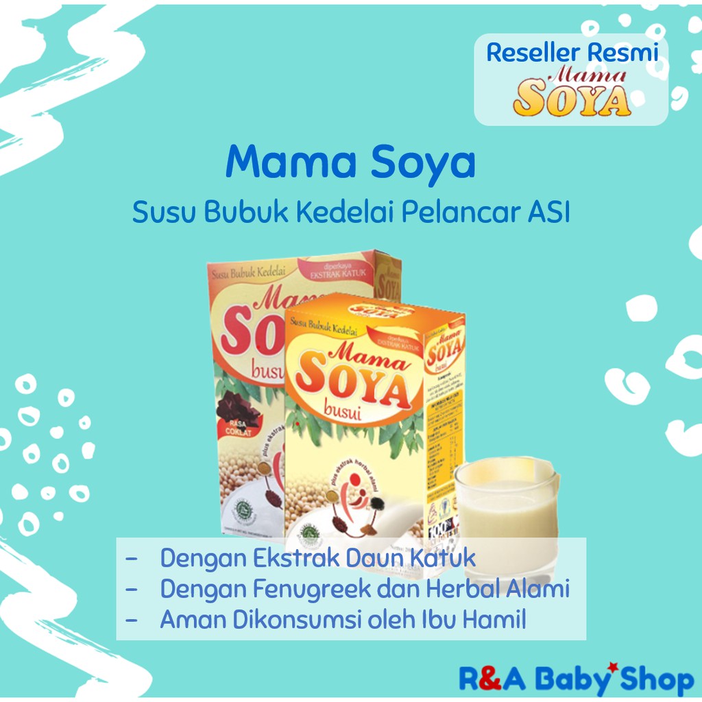Original Mamasoya Mama Soya Susu Kedelai Katuk Ibu Menyusui Hamil Pelancar Asi Booster Busui Bumil