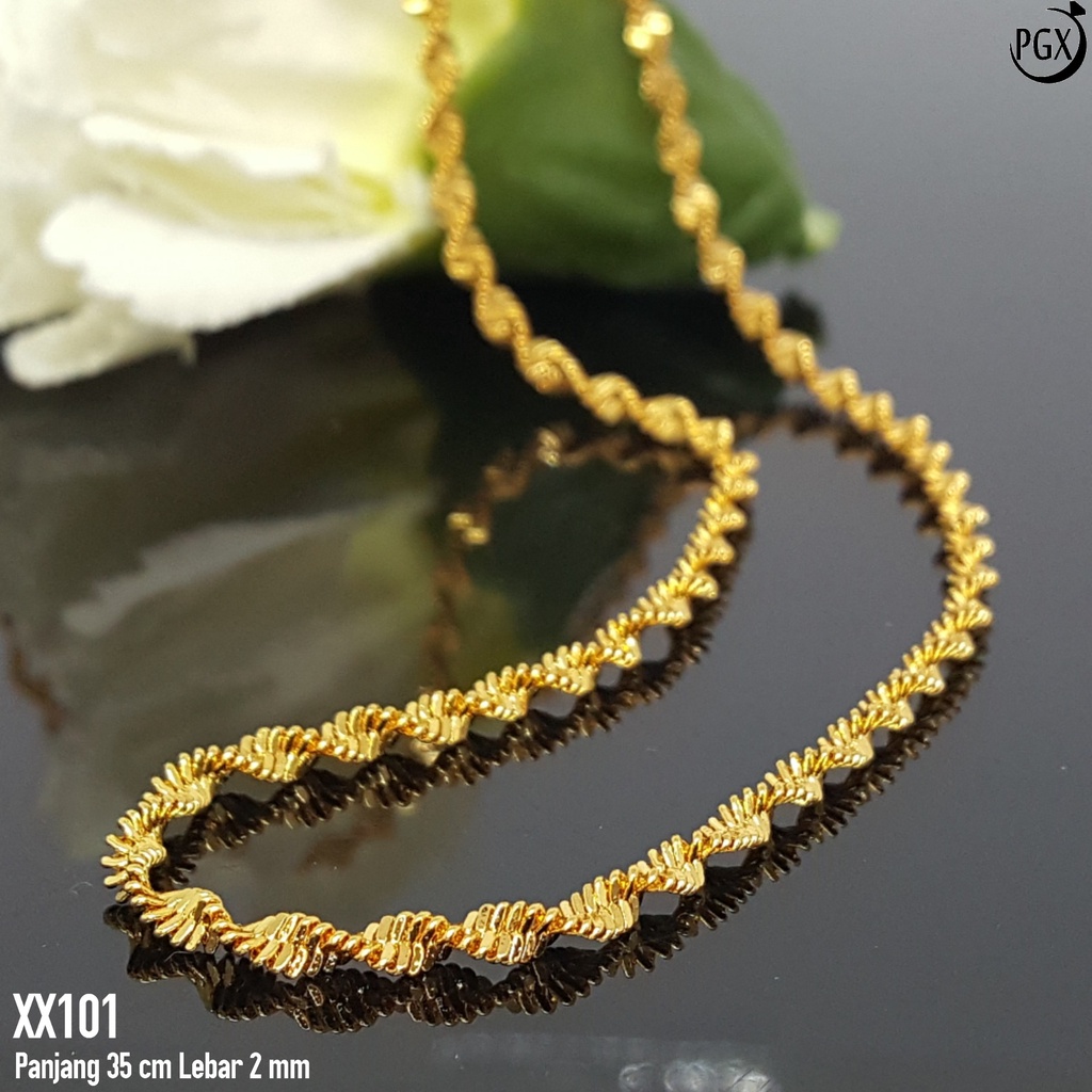 PGX Kalung Pria Wanita Xuping Perhiasan Lapis Emas Aksesoris Fashion Premium - XX101