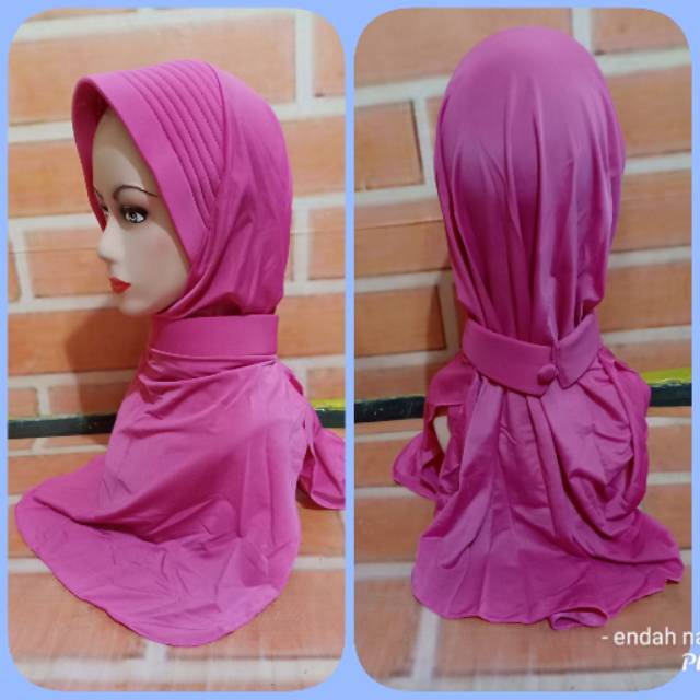 Jilbab antem bhayangkari model kancing