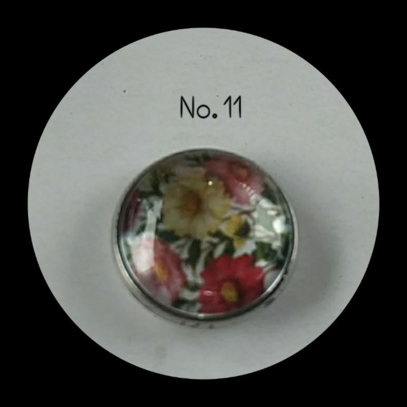 BM05-BROS MAGNET BUNGA /MAGNETIC HIJAB BROOCH 18MM-No. 11