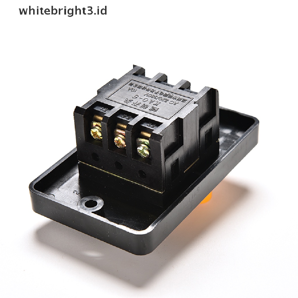 (whitebright3.id) Kao-5 Saklar Tekan ON / OFF 10A 380V Tahan Air Bahan Plastik Untuk Mesin Bor