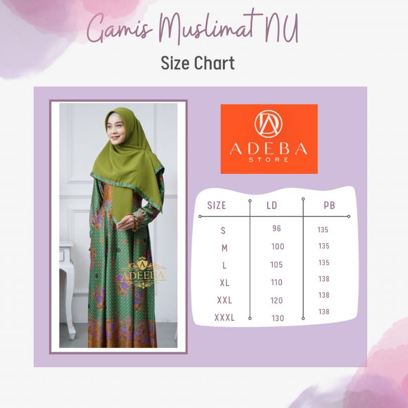 GAMIS BATIK MUSLIMAT NU SERAGAM BATIK NU