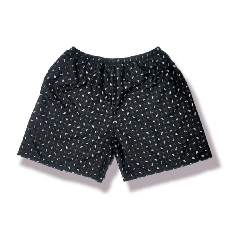CELANA KOLOR | CELANA SANTAI | CELANA MURAH | GROSIR CELANA PENDEK BOXER PRIA / WANITA DEWASA-Eight black